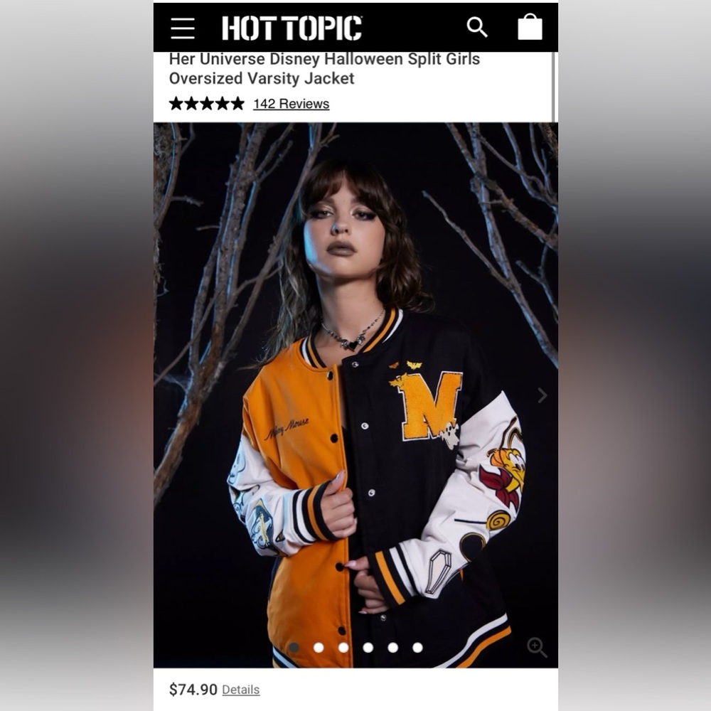 BNWT Her Universe Halloween Varsity Jacket